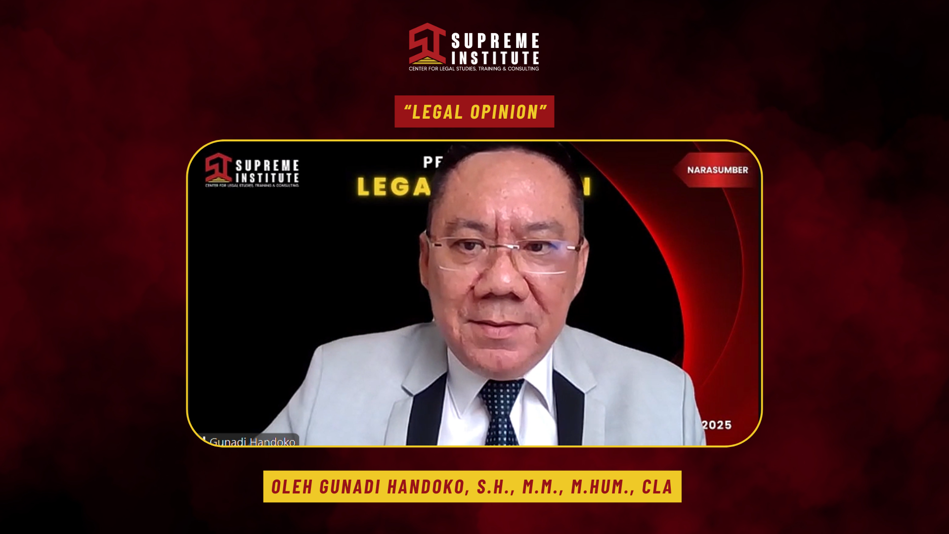 Supreme Institute Gelar Pelatihan Legal Opinion Bersama Praktisi Berpengalaman